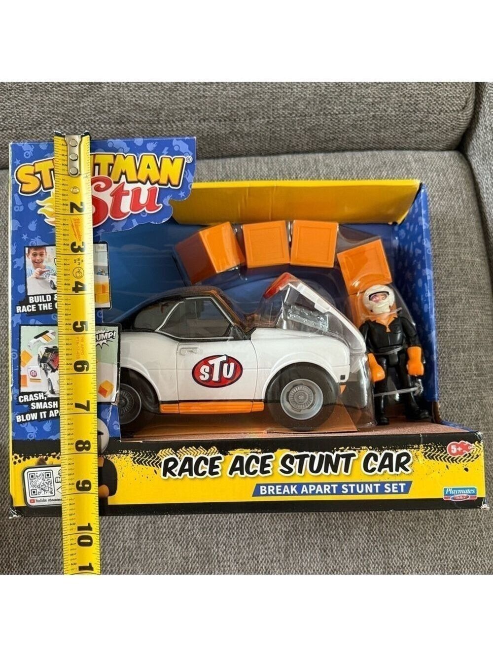 Stuntman Stu Race Ace Stunt Car Break Apart Stunt Set New Sealed Authentic - Picture 13 of 14